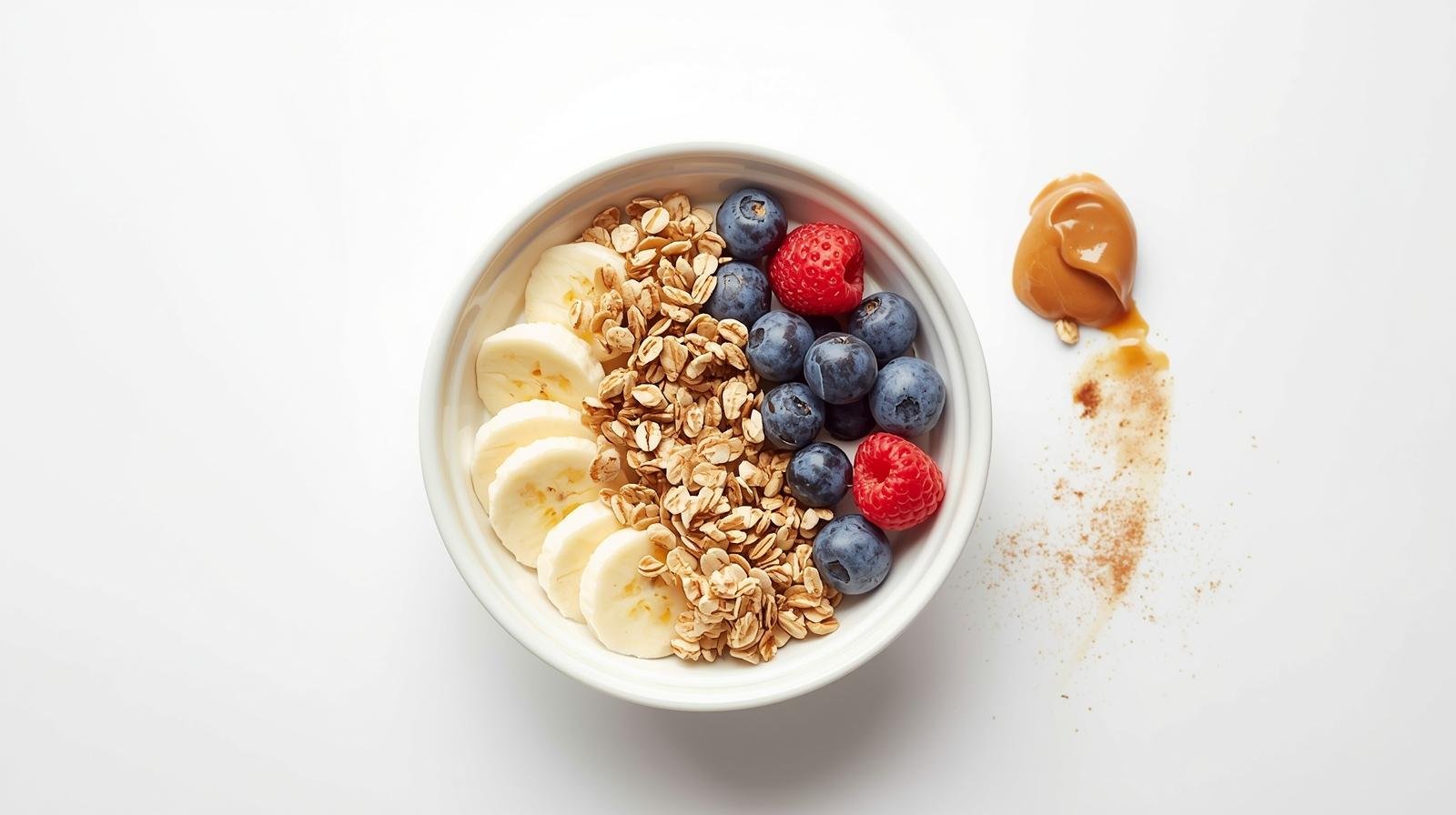 Yogur skyr con fruta y granola casera rápida
