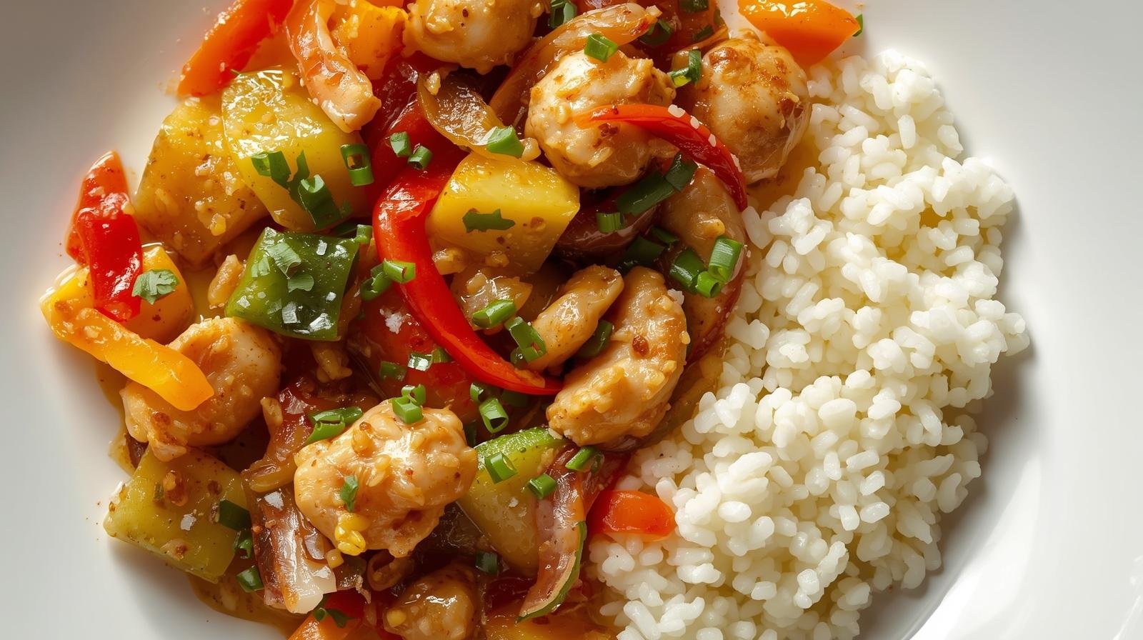 Salteado de pavo con verduras y couscous