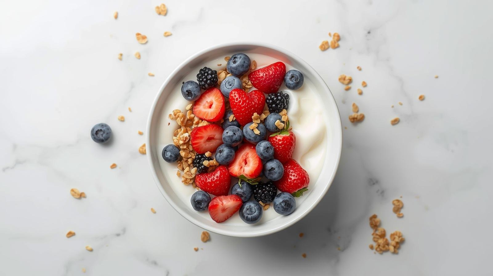 Skyr + cereales + fruta