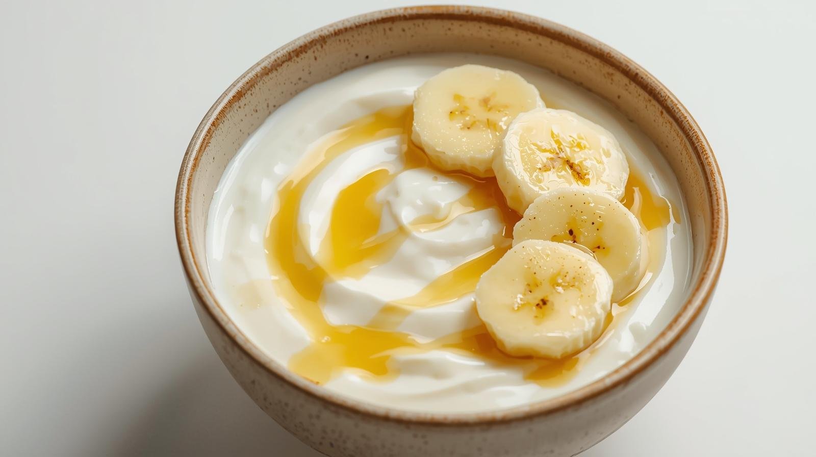 Yogur con plátano y miel
