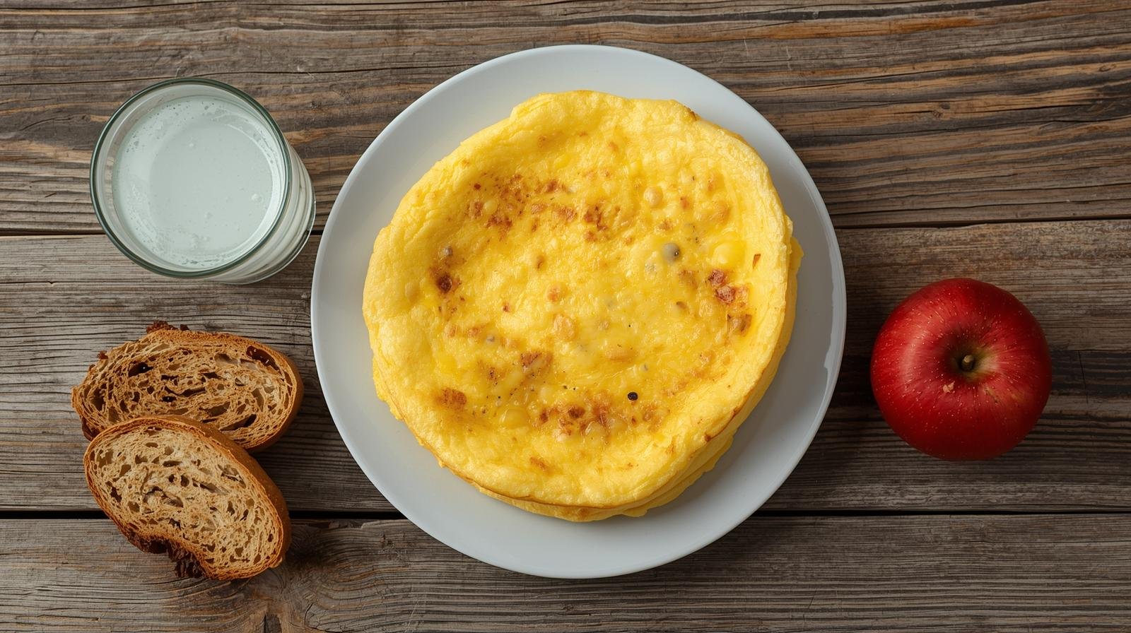 Tortilla + pan + fruta